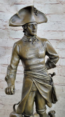 Frederick the Great Warrior King with two Dogs Bronze Sculpture Marble Statue