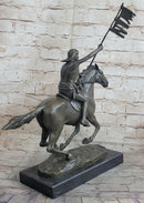 Native American Indian Man W/ Horse Bronze Sculpture Statue Figure Art Figurine