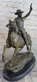 Carl Kauba (Austrian 1865-1922) Gorgeous Cowboy Shooting Gun Bronze Sculpture