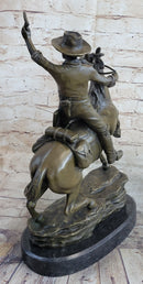 Carl Kauba (Austrian 1865-1922) Gorgeous Cowboy Shooting Gun Bronze Sculpture