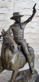 Carl Kauba (Austrian 1865-1922) Gorgeous Cowboy Shooting Gun Bronze Sculpture