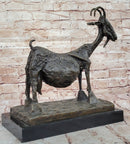 Pablo Picasso She Goat (1952) Bronze Statue Sculpture Replica Figure Marble Base