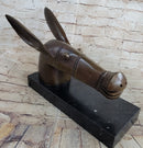 Pablo Picasso Donkey Bronze Statue Sculpture Figure on Marble Base 10" x 18"