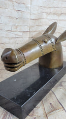 Pablo Picasso Donkey Bronze Statue Sculpture Figure on Marble Base 10" x 18"