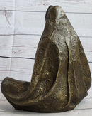 Native American Art Indian w/ Cloak Meditating Bronze Sculpture Figure Statue 11" x 10"