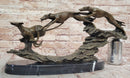 Bronze Greyhound Dog Racing Sculpture – Leaping Trio Original Art