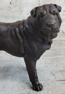 Hot Cast Bronze Shar Pei Dog Sculpture Statue Figurine Original Art