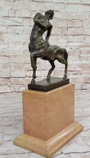Centaur Greek Bronze Mythological Horse Man Statue Sculpture Figure Signed Original 15.5" x 8"