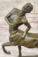 Centaur Greek Bronze Mythological Horse Man Statue Sculpture Figure Signed Original 15.5" x 8"