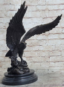 Life Size Hawk American Bald Eagle Bronze Statue Art Deco Figure Wild Figurine