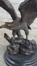 Life Size Hawk American Bald Eagle Bronze Statue Art Deco Figure Wild Figurine