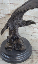 Life Size Hawk American Bald Eagle Bronze Statue Art Deco Figure Wild Figurine
