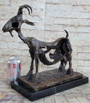 Pablo Picasso She Goat (1952) Bronze Statue Sculpture Replica Figure Marble Base 14.5"