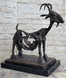 Pablo Picasso She Goat (1952) Bronze Statue Sculpture Replica Figure Marble Base 14.5"