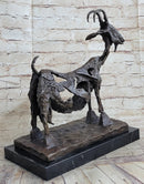 Pablo Picasso She Goat (1952) Bronze Statue Sculpture Replica Figure Marble Base 14.5"