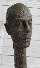 Giacometti Gia Bronze Head Face Bust Sculpture Statue Brutalist Surrealism 15" x 5"