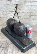 Walking Man Strawberry Alberto Giacometti Bronze Statue Sculpture 12" x 12"