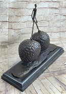 Walking Man Strawberry Alberto Giacometti Bronze Statue Sculpture 12" x 12"