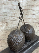 Walking Man Strawberry Alberto Giacometti Bronze Statue Sculpture 12" x 12"