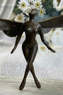Brown Patina Signed Original Abstract Angel Limited Edition By Watson English Artisan Bronze
