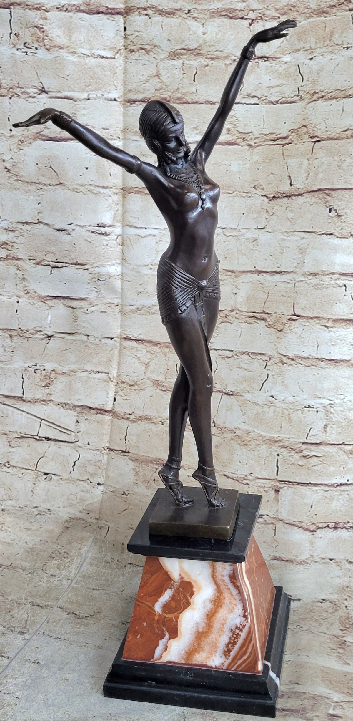 Demetre Chiparus Belly Dancer Bronze Master piece Art Work Sculpture A