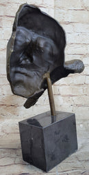 Salvador Dali Modern Art Resting Man Bronze Bust Statue Sculpture Figure Art