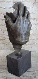 Shame on Me Surreal Face Hand Salvador Dali Bronze Statue Sculpture Modern Art 17" x 9"