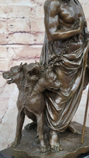 Hades Pluto & Cerberus 3 Headed Dog Bronze Metal Statue Sculpture Greek Mythology