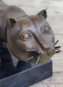 Fernando Botero Cat Gato Bronze Statue Sculpture Figure Modern Art Marble Base 4" x 12"