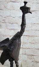 Pablo Picasso Steampunk Abstract Ostrich Bird Bronze Statue Sculpture Figure on Marble Base