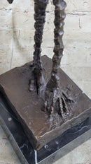 Pablo Picasso Steampunk Abstract Ostrich Bird Bronze Statue Sculpture Figure on Marble Base