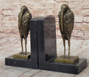 Salvador Dali Pair Pelican Bookends Book Ends Bronze Bird Lover Sculpture Statue