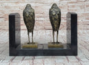 Salvador Dali Pair Pelican Bookends Book Ends Bronze Bird Lover Sculpture Statue