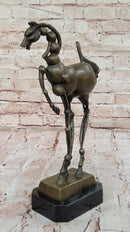 Surreal Abstract Horse Sculpture – Modern Equestrian Art on Marble Base after Salvador Dali