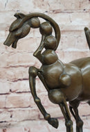 Surreal Abstract Horse Sculpture – Modern Equestrian Art on Marble Base after Salvador Dali