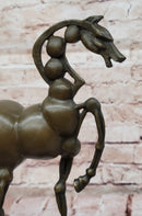 Surreal Abstract Horse Sculpture – Modern Equestrian Art on Marble Base after Salvador Dali
