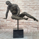Man with Chess Figures Outfit Bronze Metal Statue Sculpture Figurine Salvador Dali 17"