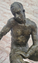 Man with Chess Figures Outfit Bronze Metal Statue Sculpture Figurine Salvador Dali 17"