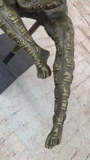 Man with Chess Figures Outfit Bronze Metal Statue Sculpture Figurine Salvador Dali 17"