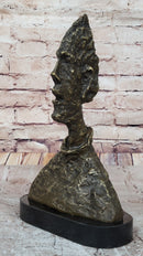 Alberto Giacometti Tall Thin Head Bronze Statue Sculpture Figure 14" x 9"