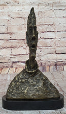 Alberto Giacometti Tall Thin Head Bronze Statue Sculpture Figure 14" x 9"