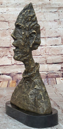Alberto Giacometti Tall Thin Head Bronze Statue Sculpture Figure 14" x 9"