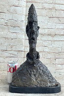 Bust of Diego after Alberto Giacometti Bronze Metal Brutalist Head Statue Sculpture