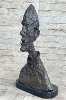 Bust of Diego after Alberto Giacometti Bronze Metal Brutalist Head Statue Sculpture
