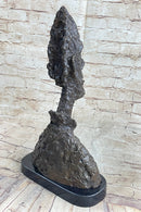 Bust of Diego after Alberto Giacometti Bronze Metal Brutalist Head Statue Sculpture