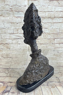 Bust of Diego after Alberto Giacometti Bronze Metal Brutalist Head Statue Sculpture
