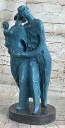 SALVADOR DALI HOMMAGE - BRONZE SCULPTURE - THE FAMILY- 100 % BRONZE STATUE GREEN