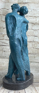 SALVADOR DALI HOMMAGE - BRONZE SCULPTURE - THE FAMILY- 100 % BRONZE STATUE GREEN