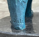 SALVADOR DALI HOMMAGE - BRONZE SCULPTURE - THE FAMILY- 100 % BRONZE STATUE GREEN
