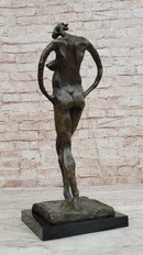 Pregnant Female Abstract Surreal Bronze Figure Statue Sculpture Salvador Dali 16" x 6"